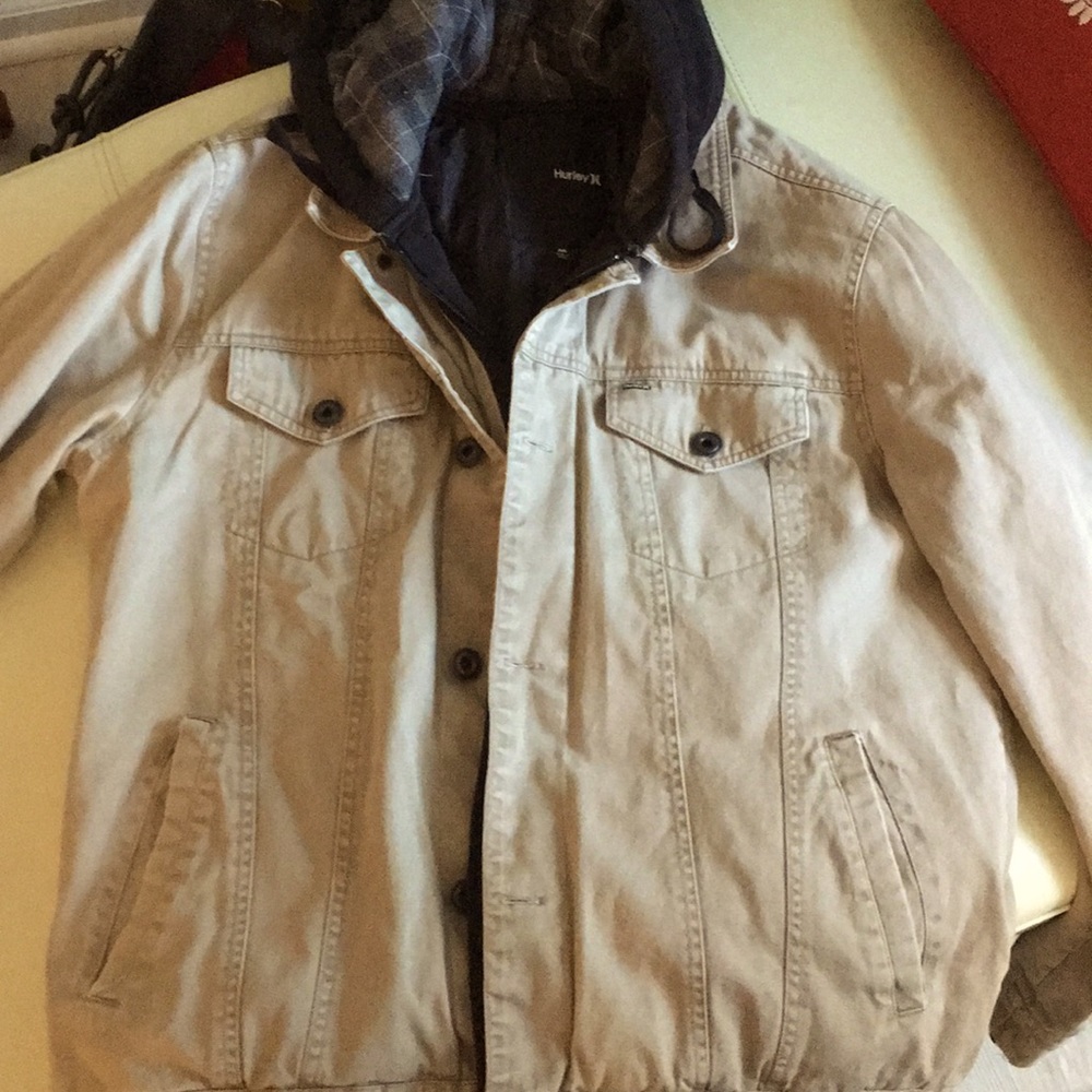 Hurley tan Men’s jacket - Size M - great condition